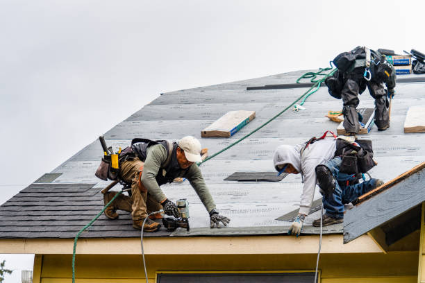 Professional Gutter Installation technician working in Crimora, VA
